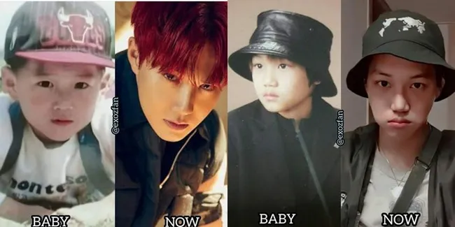 Foto Perbandingan EXO Saat Masih Balita vs Sekarang, Nyaris Nggak Berubah - Bukti Gantengnya Nyata