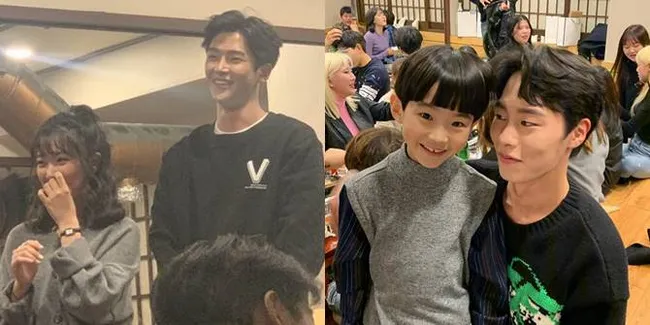 Foto Pesta Perpisahan 'Extraordinary You', Haru - Dan Oh - Baek Kyung Pelukan
