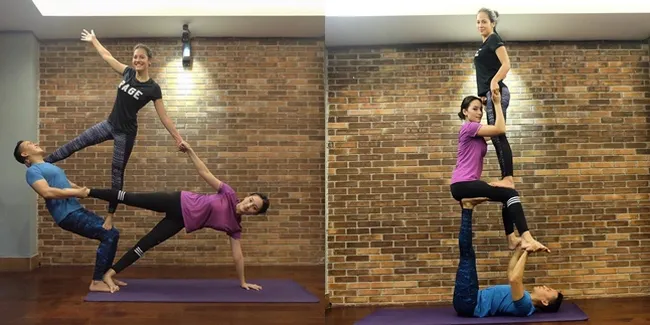 FOTO: Pevita Pearce - Tatjana Saphira Yoga Bareng, Combo Hot