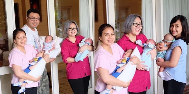 FOTO Playdate Cute Baby Tya Ariestya & Anak Kembar Cynthia Lamusu