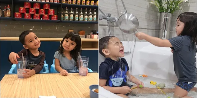 FOTO: Playdate Gempi - Rafathar, Beli Mainan - Mandi Bareng