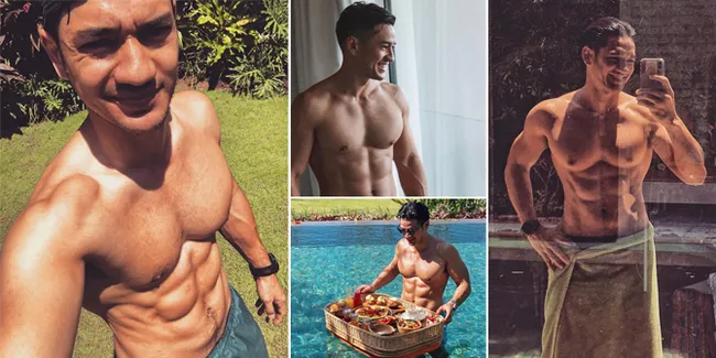 FOTO: Pose Shirtless Andrew White, Hot Daddy Dengan Chocolate Abs