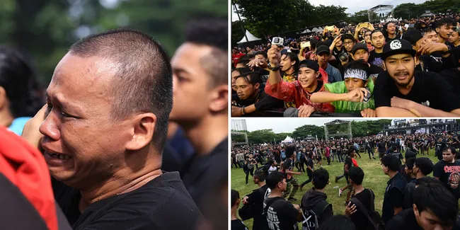 FOTO: Pria Ini Menangis di Tengah Crowd Metalhead Hammersonic!