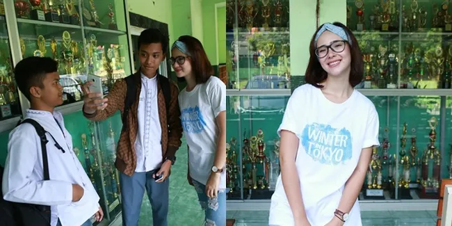 FOTO: Promosi 'WINTER IN TOKYO', Pamela Bowie Digombalin Anak SMA