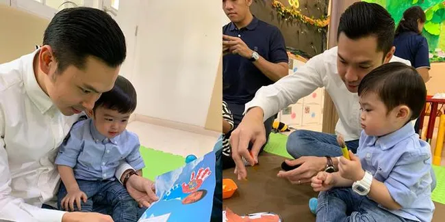 Foto Raphael Sekolah Ditemani Harvey Moeis, Gambar Papa Jadi Iron Man - Bikin Netizens Salah Fokus