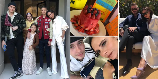 FOTO Rayakan Ultah ke-44, Victoria Beckham Kumpul Bareng Keluarga