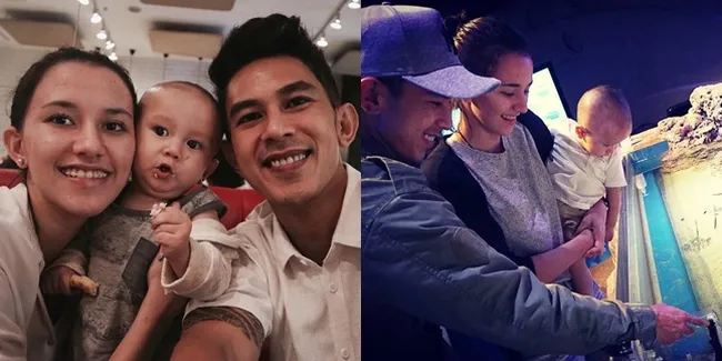 FOTO Renang - Liburan, Keluarga Manis Dahlia Poland, Fandy & Anak