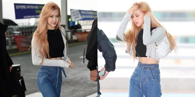 FOTO: Rose BLACKPINK Pakai Crop Top Pamerkan Pinggang Ramping