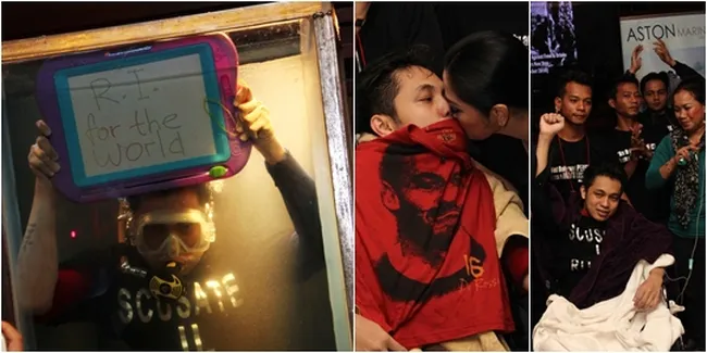 Foto Russel Miracle - Rekor 20 Jam 13 Menit di Air Asin