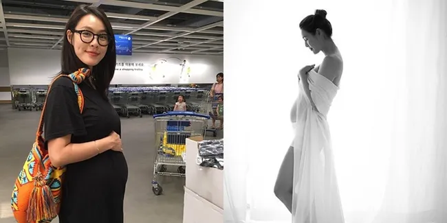 FOTO Sedang Hamil Tampil Tanpa Makeup, Kahi Masih Cantik Langsing
