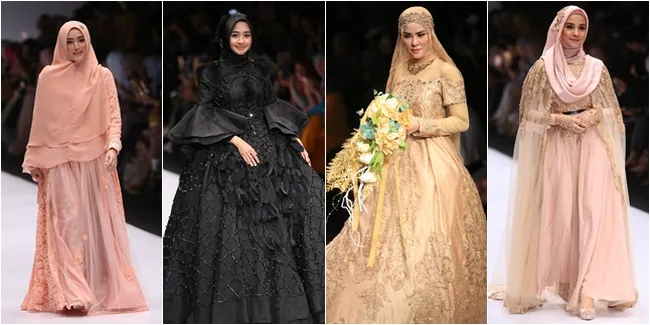FOTO: Sederet Seleb Berhijab Cantik Bak Princess di Atas Catwalk