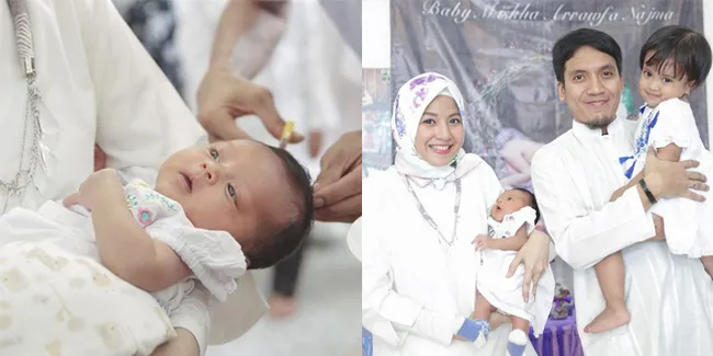 FOTO: Serba Putih, Momen Aqiqah Anak Kedua Natasha Rizky - Desta