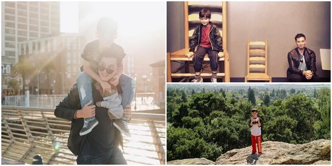 FOTO: Serunya Mike Lewis Saat Ajak Kenzo Jalan-Jalan ke Amerika