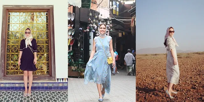 FOTO: Shandy Aulia Cantik Pakai Scarf Selama Liburan di Morocco