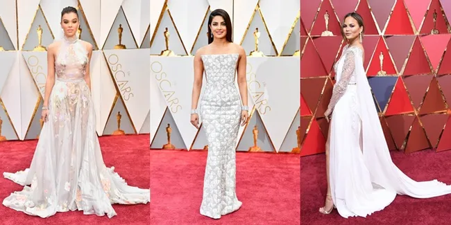 FOTO: Stunning! Para Aktris Kompak Pakai Gaun Putih di OSCAR 2017