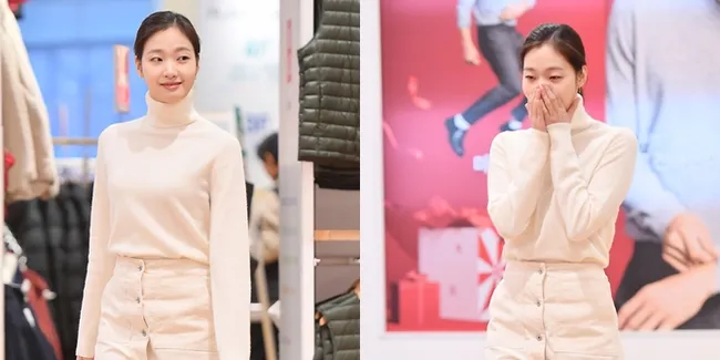 FOTO: Style Musim Dingin Kim Go Eun Serba Putih, Simple & Cantik