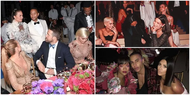 FOTO: Suasana Acara Met Gala di Dalam Gedung, Dinner - Selfie