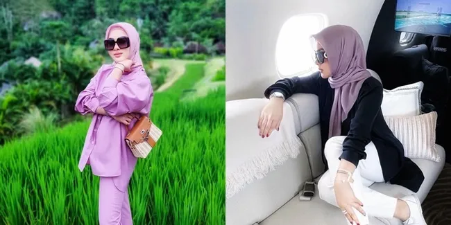 Foto Syahrini Liburan Bareng Suami dan Adik, Setelah dari 'Sawah' Naik Pesawat Pribadi Mewah