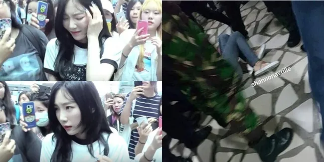 FOTO: Taeyeon SNSD Jatuh, Menangis & Pelecehan Seksual di Bandara