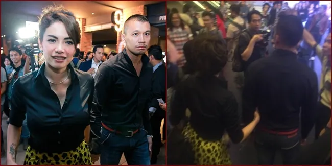FOTO: Tangan Nikita Mirzani & Samuel Rizal Lengket Tak Mau Lepas