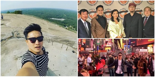 FOTO: Tanpa Fenita, Arie Untung Liburan & Hadiri AAFF di Amerika