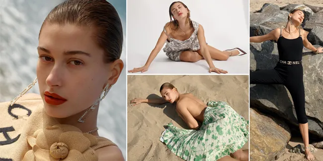 FOTO: Tanpa Makeup - Topless, Hailey Baldwin Cantik Bikin Melting