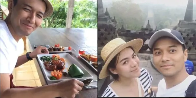 FOTO: Tetap di Candi Borobudur, Honeymoon Romantis Vicky Shu 