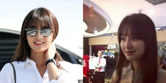 FOTO: Tiba di Bali, Kim Ji Won Senyum Manis Saat Disapa Fans