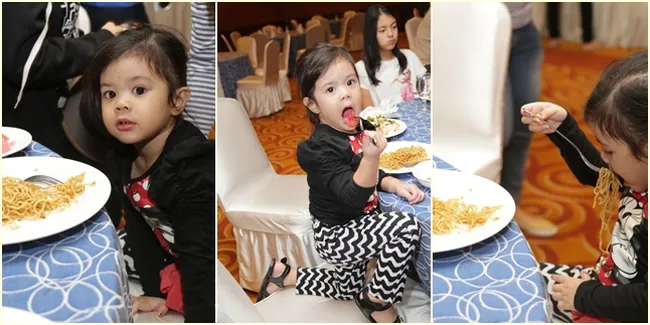 Foto Tingkah Polah Lucu Safeea Putri Dhani di Malam Tahun Baru