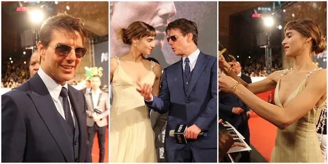 FOTO: Tom Cruise Tebar Pesona di Red Carpet THE MUMMY Taipei