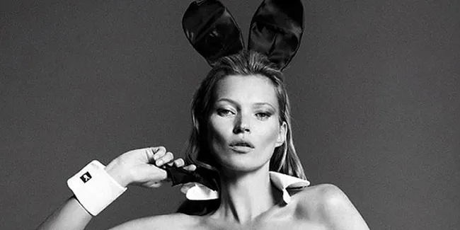 Foto Topless Kate Moss - Seksi di Majalah Playboy