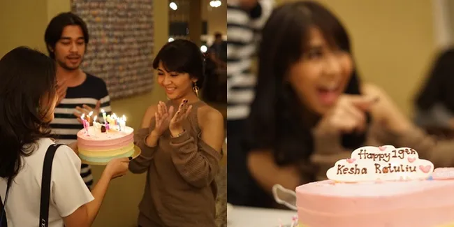 FOTO: Ultah Kesha Ratuliu, Dirayakan Bareng Pacar dan Tante Mona