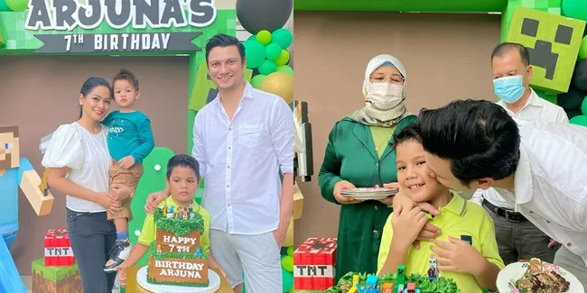 Foto Ultah Ketujuh Juna Anak Titi Kamal dan Christian Sugiono, Papa Main Gitar - Grandma di Jerman Hadir Via Online