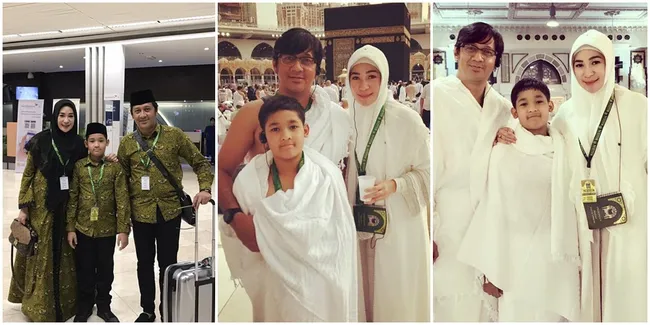 FOTO: Umrah, Andre Taulany Ajak Istri - Anak Sulung ke Tanah Suci
