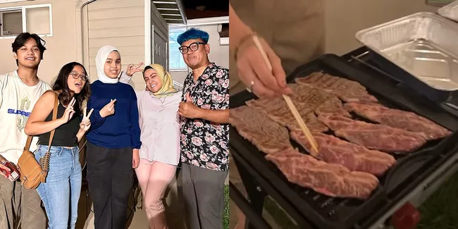 Foto Uya Kuya Gelar Pesta Barbecue di Halaman Rumahnya di Amerika, Ada Putri Ariani Juga