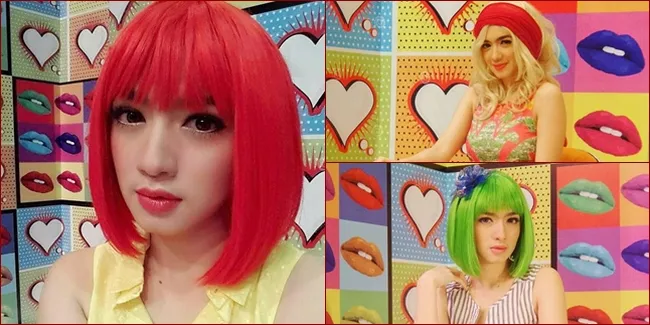 FOTO: Warna-Warni Rambut Angel Karamoy, Cantik Bak Katy Perry!