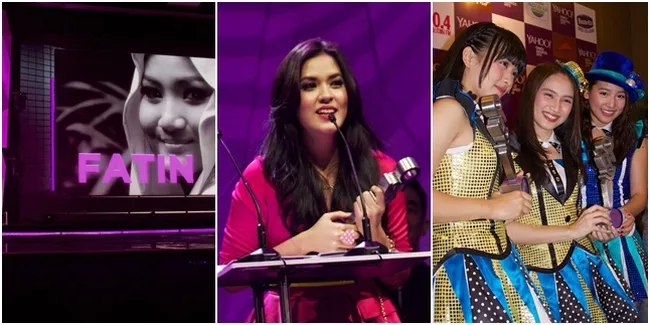 Galeri Ekspresi Kemenangan Selebriti di Yahoo OMG Awards