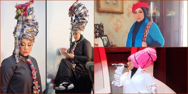 Galeri Hijab Nyentrik Melly Goeslaw, Cetar Bak Lady Gaga!