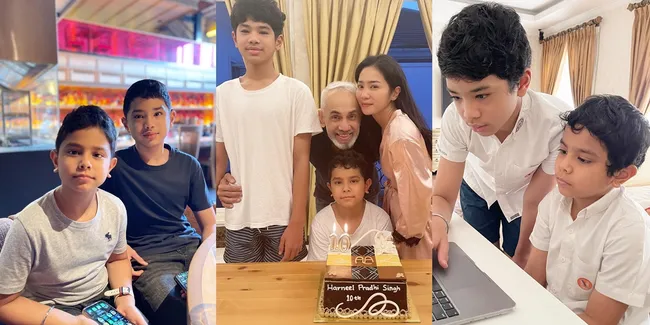 Ganteng Blasteran India, 10 Potret Dua Anak Bunga Zainal yang Curi Perhatian - Si Sulung Tumbuh Tinggi Menjulang