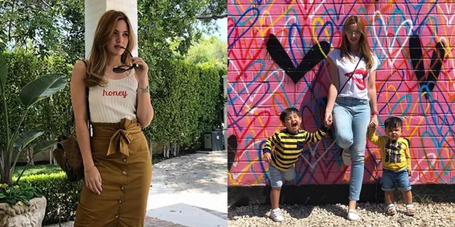 Gaya Fashionable Nia Ramadhani Liburan Dengan Keluarga di Amerika