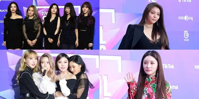 Gaya Imut Cantik Para Idola di Red Carpet Seoul Music Awards 2018