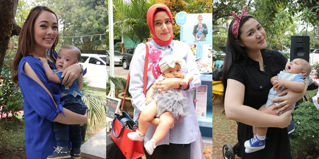 Gaya Kompak Seleb dan Anak Hadir di Grand Launching Brand Mainan