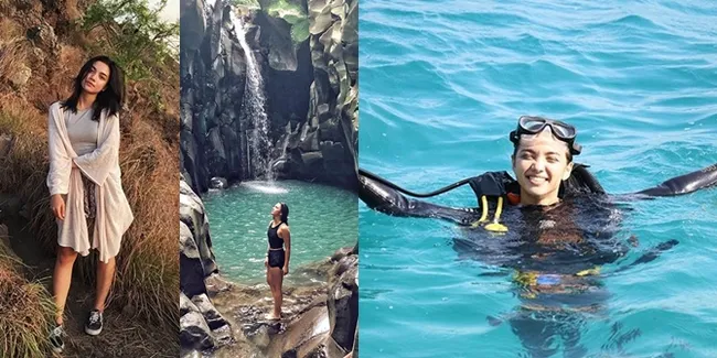Gaya Liburan Angela Gilsha, Nikmati Pantai dan Gunung Dengan Fun!