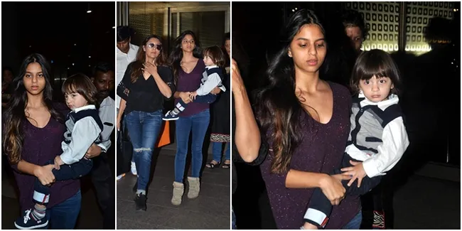 Gendong Sayang AbRam Khan, Suhana Buktikan Diri Jadi Kakak Baik