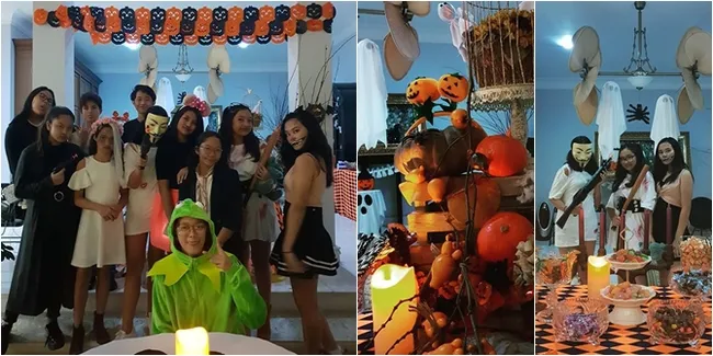 Halloween Party Khiran, Mayangsari Ubah Rumah Jadi Penuh Labu