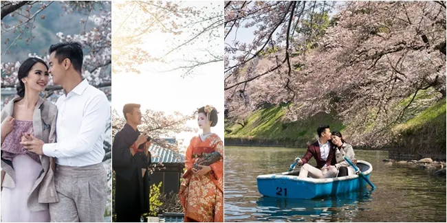 Hasil Foto Prewedding Dion Wiyoko dan Fiona di Jepang, Romantis!