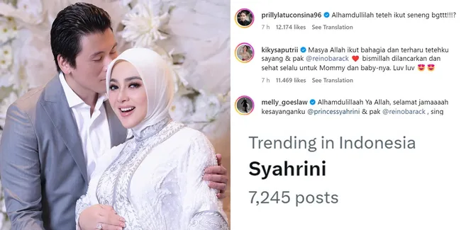 Ini Ucapan Selamat Buat Kehamilan Syahrini dari Para Selebritis, Bikin Satu Indonesia Ikut Bersyukur dan Bahagia