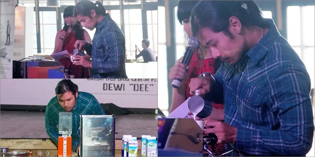 Intip Serunya Chico Jericho Meracik Kopi, Jadi Barista Kece!