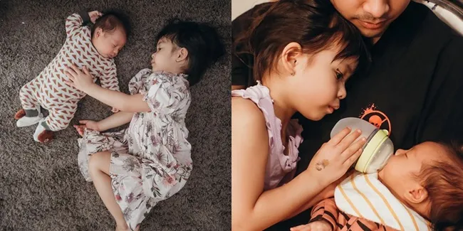 Jadi Big Sister, Begini Deretan Potret Nastusha Tunjukkan Rasa Sayangnya Pada Baby Dante