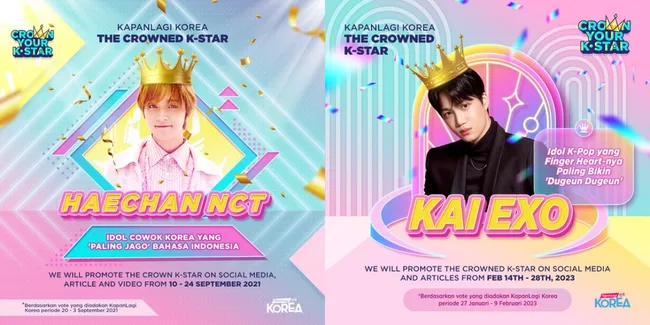 Jajaran THE CROWNED K-STAR KapanLagi Korea, Pemenang yang Dapat Gelar Kesayangan Pilihan Para Penggemar